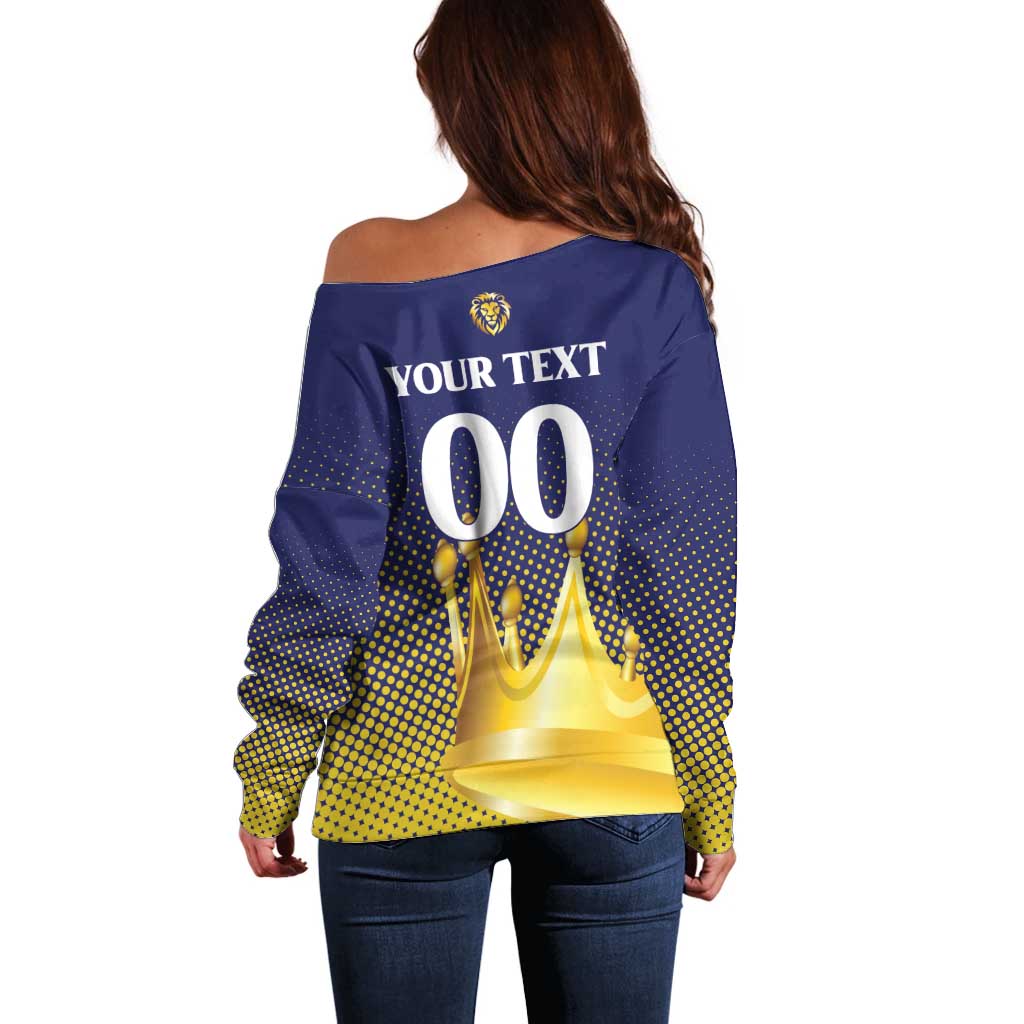 Custom Jaffna Cricket Kings Off Shoulder Sweater The Kings Of The North - Wonder Print Shop