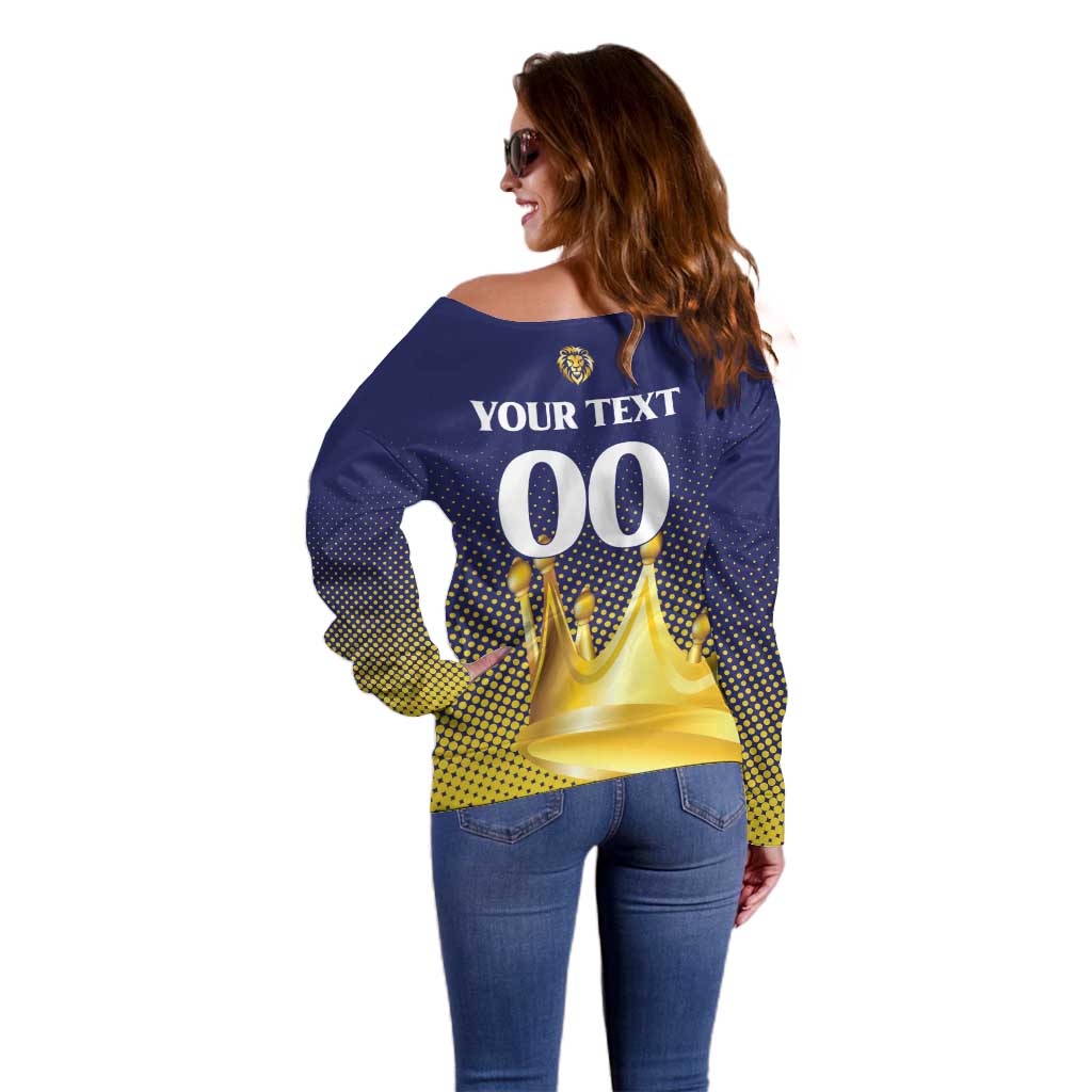 Custom Jaffna Cricket Kings Off Shoulder Sweater The Kings Of The North - Wonder Print Shop