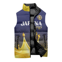 Custom Jaffna Cricket Kings Sleeveless Puffer Jacket The Kings Of The North - Wonder Print Shop