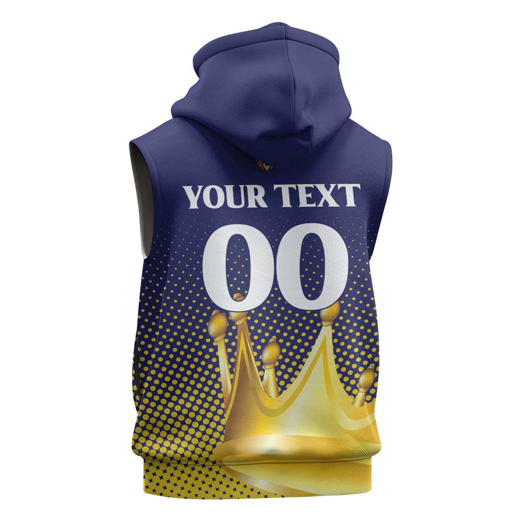 Custom Jaffna Cricket Kings Sleeveless Zip Hoodie The Kings Of The North - Wonder Print Shop