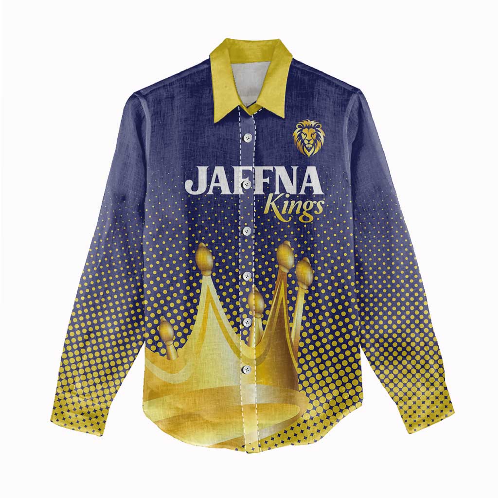 Custom Jaffna Cricket Kings Women Casual Shirt The Kings Of The North - Wonder Print Shop