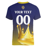 Custom Jaffna Cricket Kings Women V-Neck T-Shirt The Kings Of The North - Wonder Print Shop