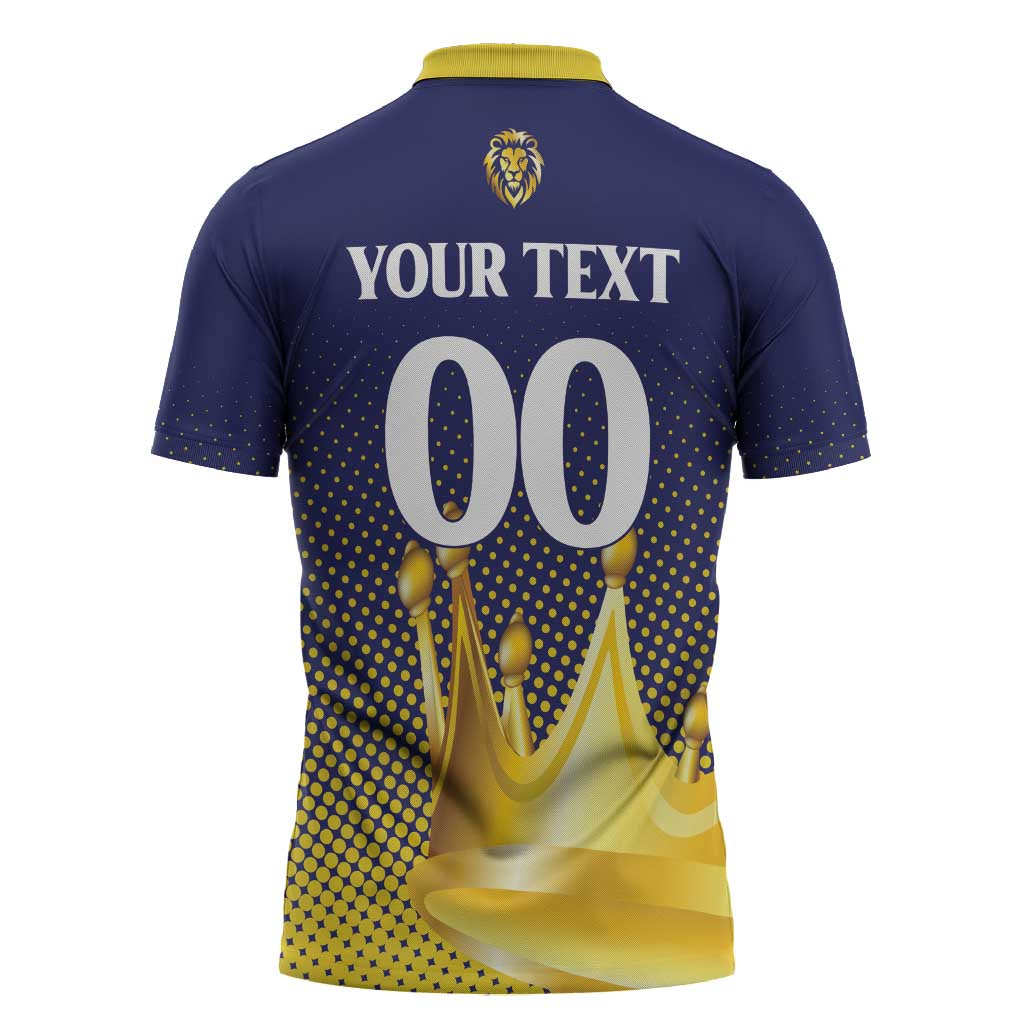 Custom Jaffna Cricket Kings Zipper Polo Shirt The Kings Of The North - Wonder Print Shop