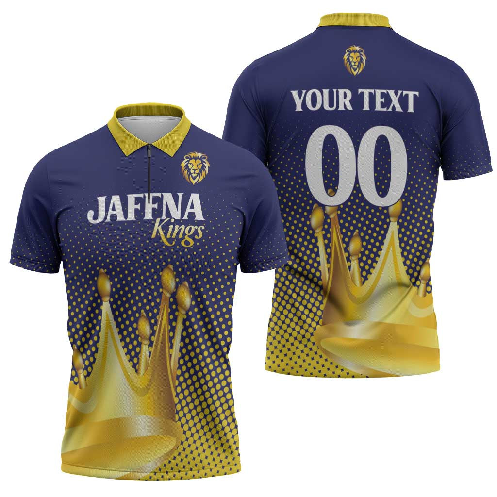 Custom Jaffna Cricket Kings Zipper Polo Shirt The Kings Of The North - Wonder Print Shop