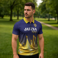 Custom Jaffna Cricket Kings Zipper Polo Shirt The Kings Of The North - Wonder Print Shop