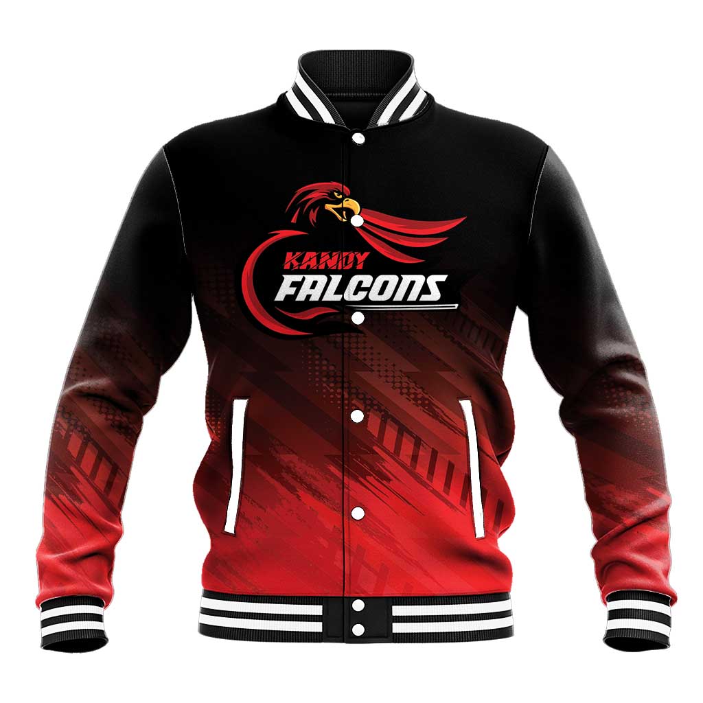 Custom Kandy Cricket Falcons Baseball Jacket Ready to Roar and Soar - Wonder Print Shop