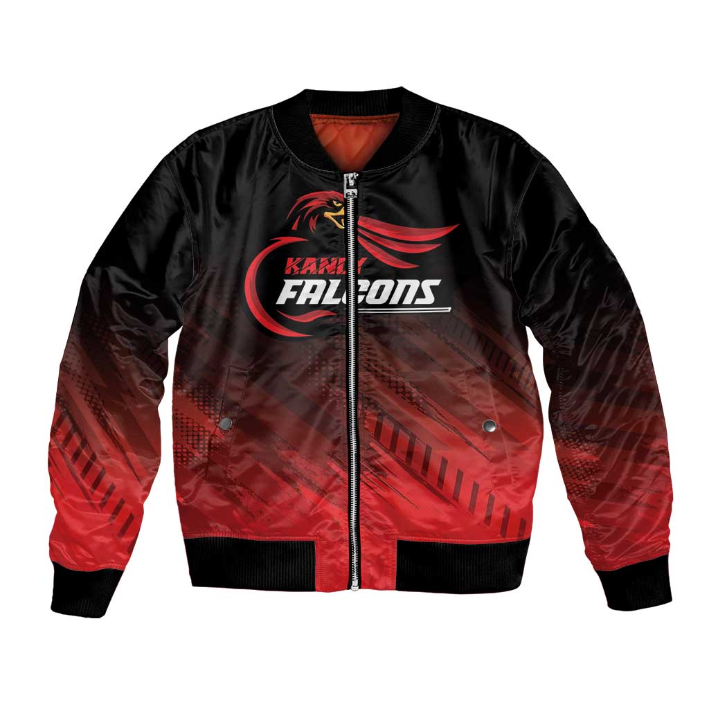 Custom Kandy Cricket Falcons Bomber Jacket Ready to Roar and Soar - Wonder Print Shop