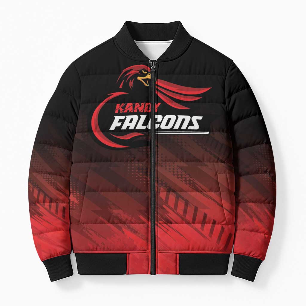 Custom Kandy Cricket Falcons Bomber Puffer Jacket Ready to Roar and Soar - Wonder Print Shop