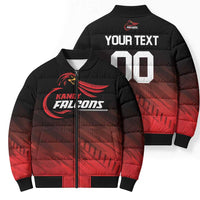 Custom Kandy Cricket Falcons Bomber Puffer Jacket Ready to Roar and Soar - Wonder Print Shop