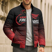 Custom Kandy Cricket Falcons Bomber Puffer Jacket Ready to Roar and Soar - Wonder Print Shop