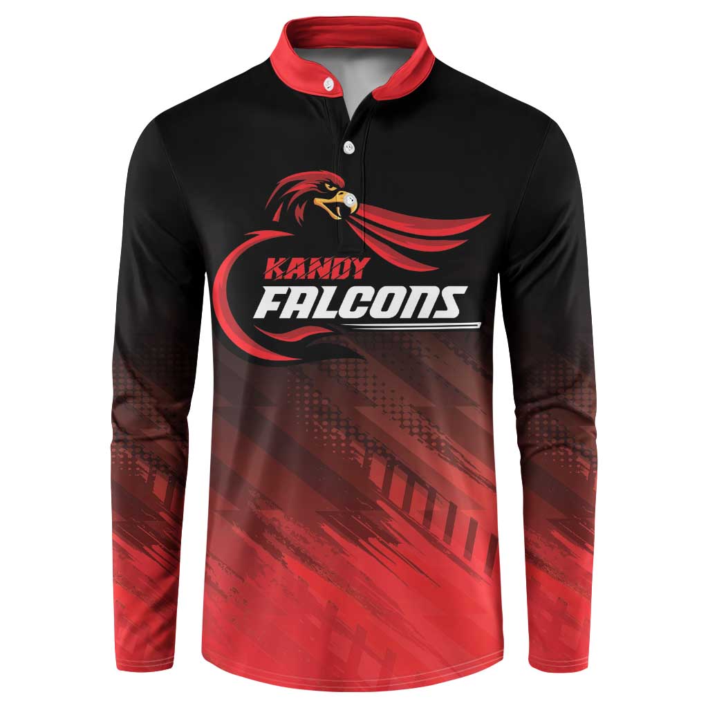 Custom Kandy Cricket Falcons Button Sweatshirt Ready to Roar and Soar - Wonder Print Shop