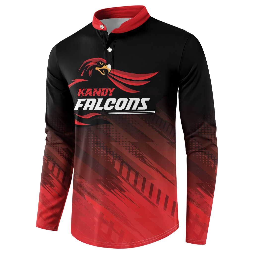 Custom Kandy Cricket Falcons Button Sweatshirt Ready to Roar and Soar - Wonder Print Shop