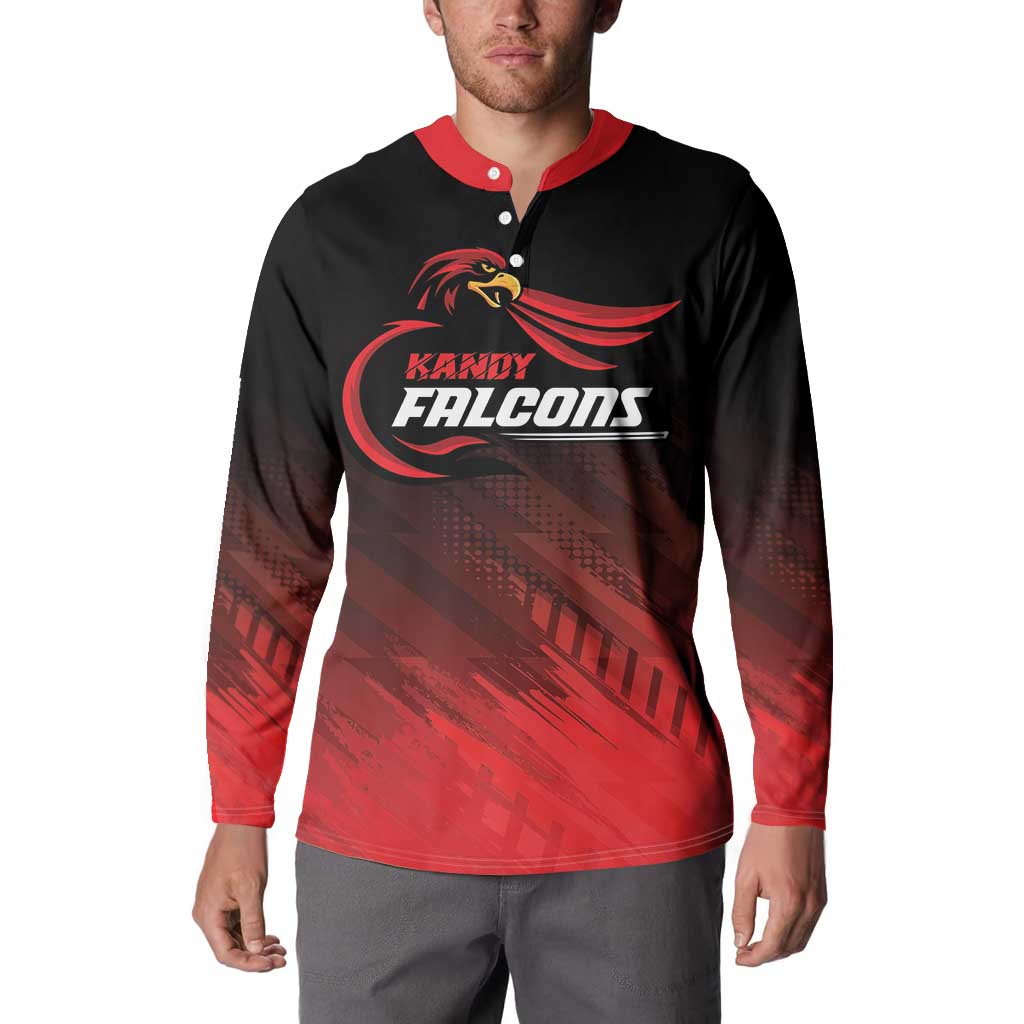 Custom Kandy Cricket Falcons Button Sweatshirt Ready to Roar and Soar - Wonder Print Shop