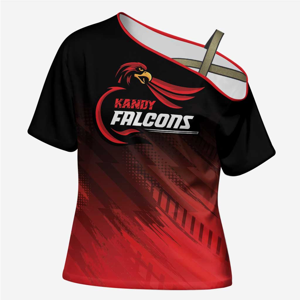 Custom Kandy Cricket Falcons Cross Shoulder Shirt Ready to Roar and Soar - Wonder Print Shop