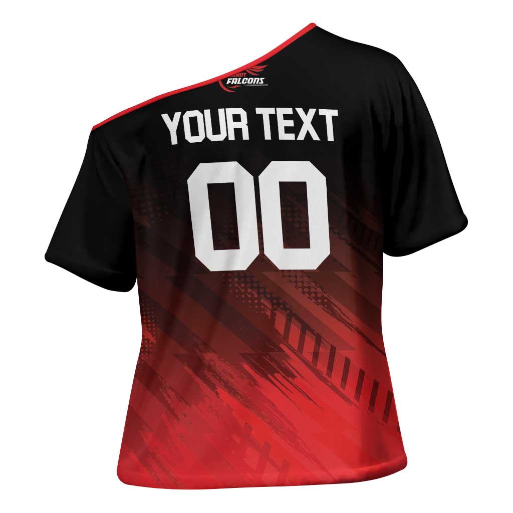 Custom Kandy Cricket Falcons Cross Shoulder Shirt Ready to Roar and Soar - Wonder Print Shop
