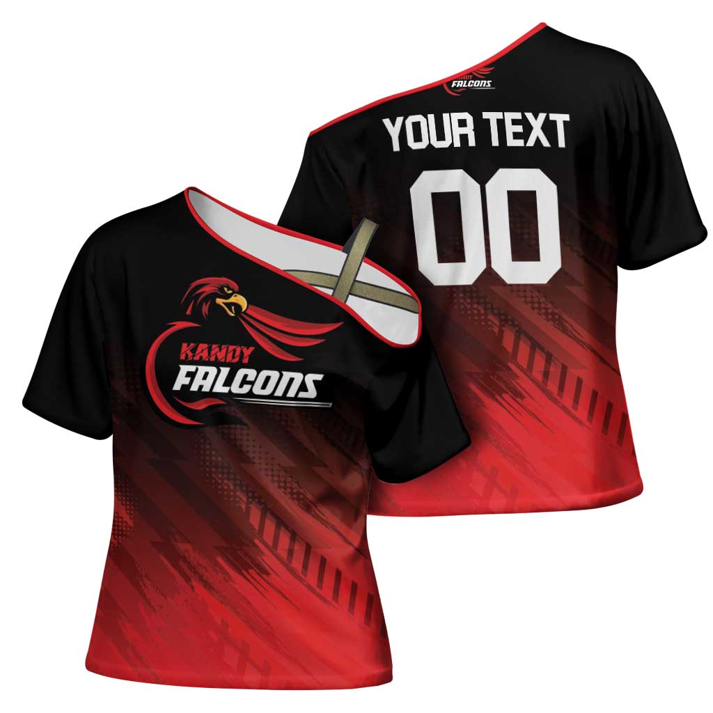 Custom Kandy Cricket Falcons Cross Shoulder Shirt Ready to Roar and Soar - Wonder Print Shop