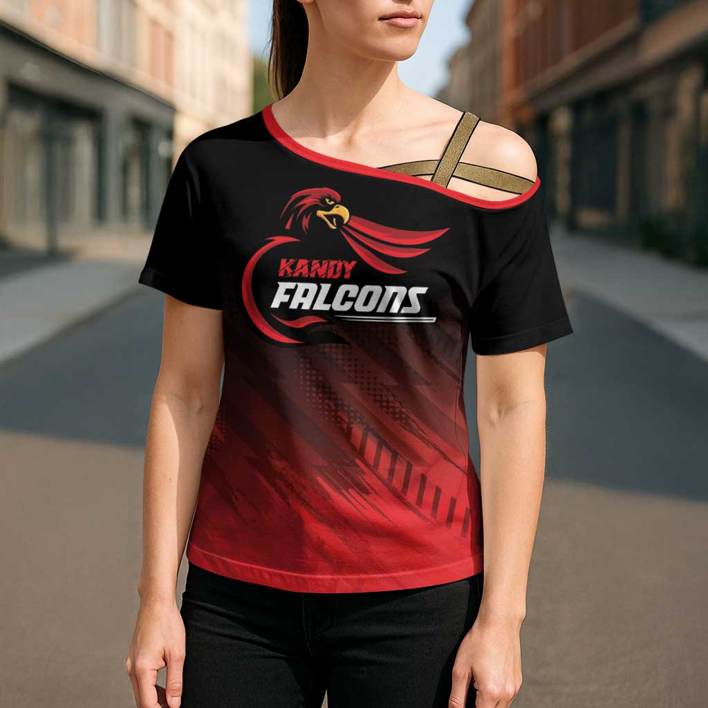 Custom Kandy Cricket Falcons Cross Shoulder Shirt Ready to Roar and Soar - Wonder Print Shop