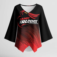 Custom Kandy Cricket Falcons Kimono Sleeve Blouse Ready to Roar and Soar - Wonder Print Shop