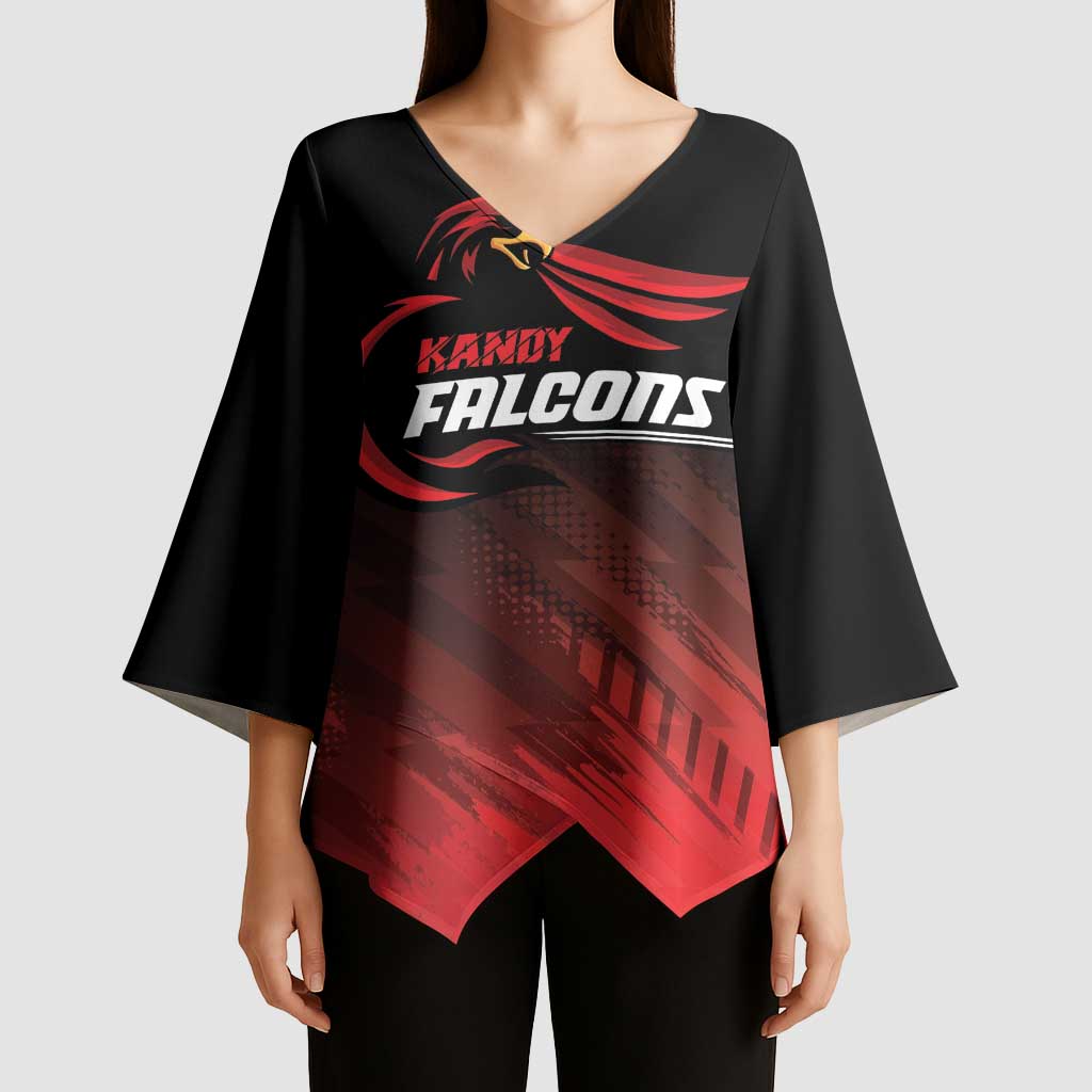 Custom Kandy Cricket Falcons Kimono Sleeve Blouse Ready to Roar and Soar - Wonder Print Shop