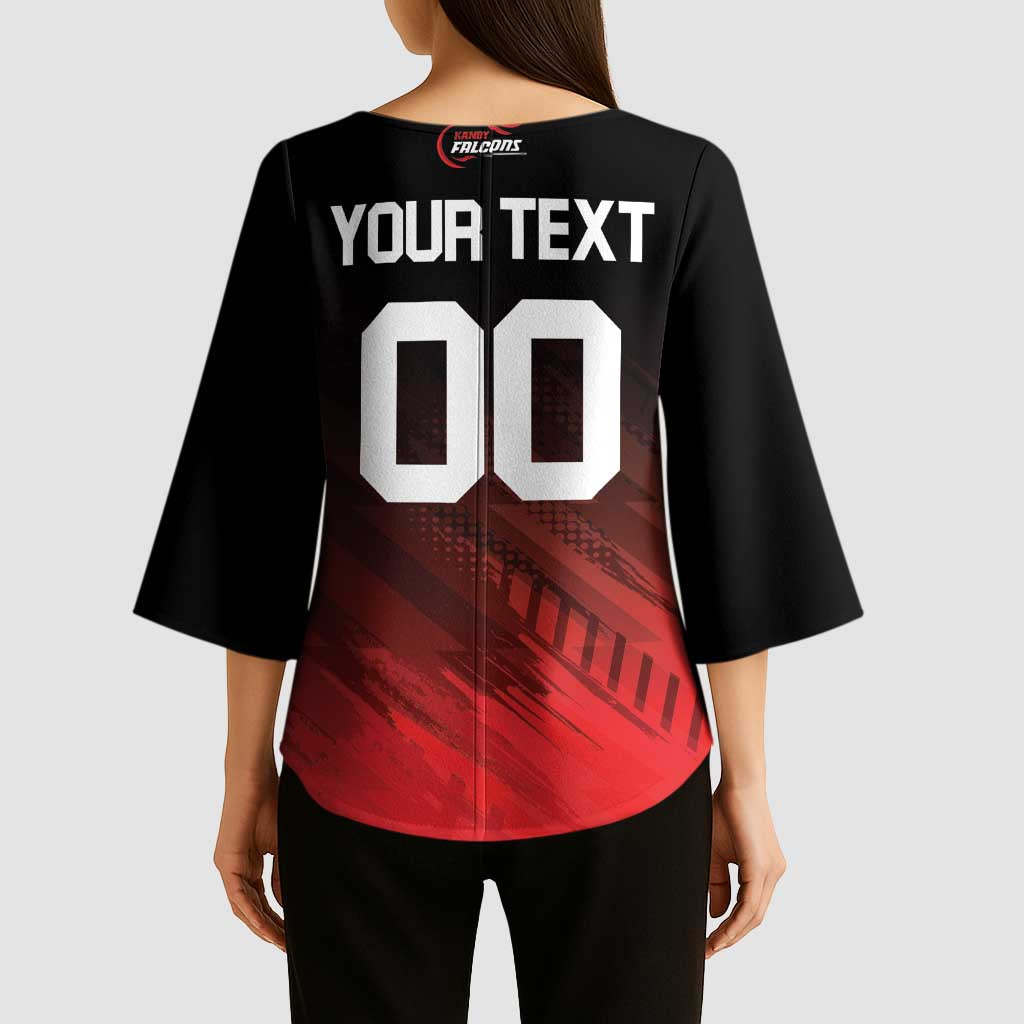 Custom Kandy Cricket Falcons Kimono Sleeve Blouse Ready to Roar and Soar - Wonder Print Shop