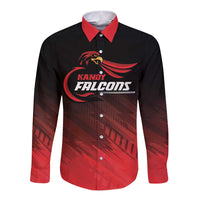 Custom Kandy Cricket Falcons Long Sleeve Button Shirt Ready to Roar and Soar - Wonder Print Shop