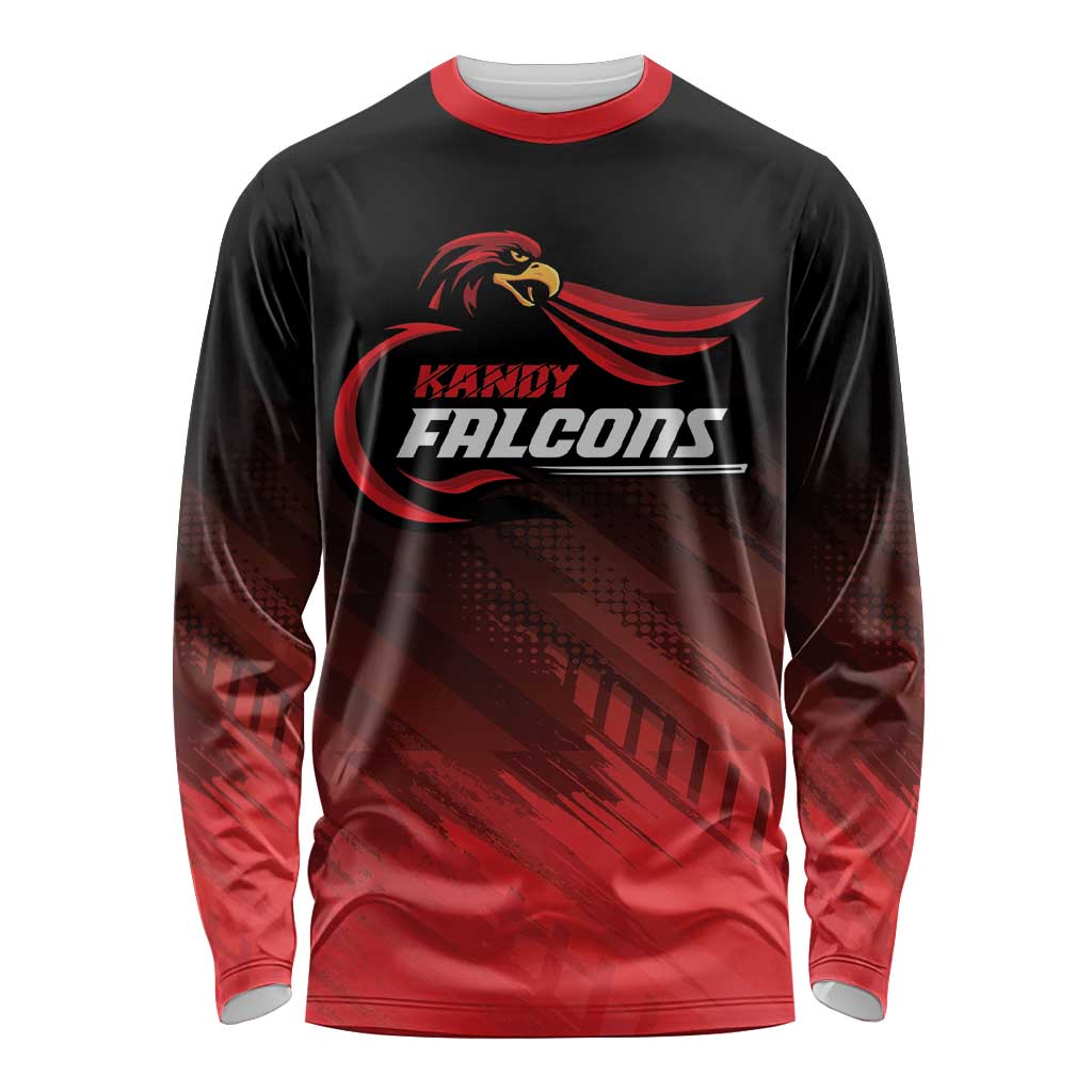 Custom Kandy Cricket Falcons Long Sleeve Shirt Ready to Roar and Soar - Wonder Print Shop