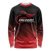 Custom Kandy Cricket Falcons Long Sleeve Shirt Ready to Roar and Soar - Wonder Print Shop