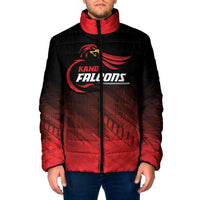 Custom Kandy Cricket Falcons Padded Jacket Ready to Roar and Soar - Wonder Print Shop