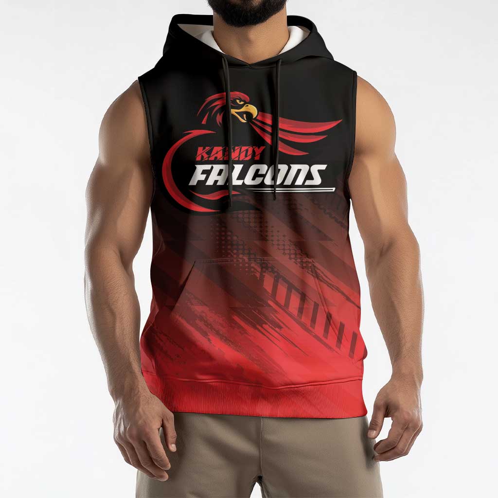 Custom Kandy Cricket Falcons Sleeveless Hoodie Ready to Roar and Soar - Wonder Print Shop