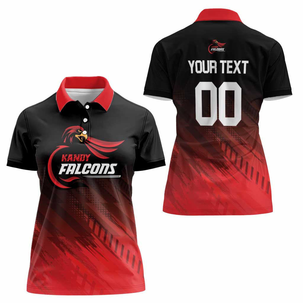 Custom Kandy Cricket Falcons Women Polo Shirt Ready to Roar and Soar - Wonder Print Shop
