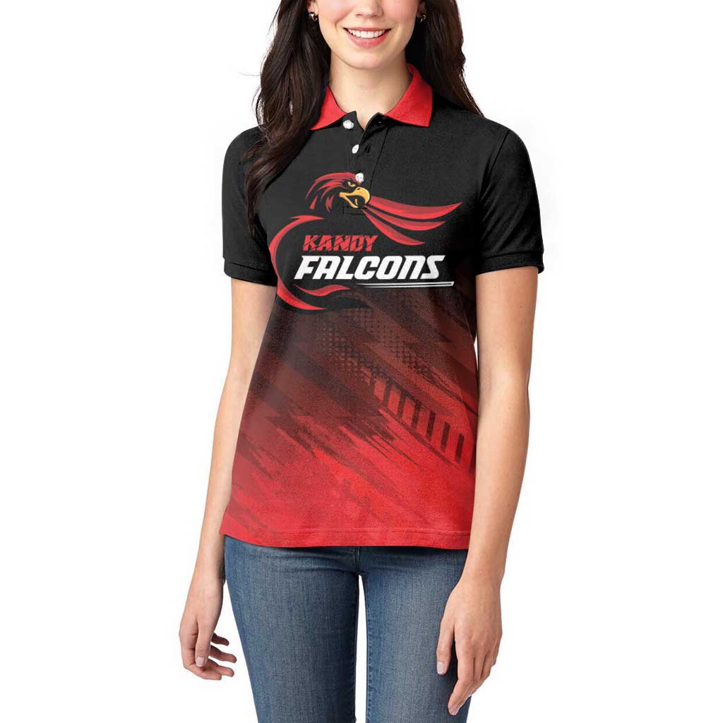 Custom Kandy Cricket Falcons Women Polo Shirt Ready to Roar and Soar - Wonder Print Shop