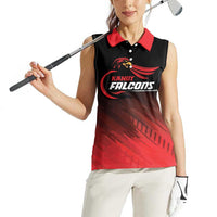 Custom Kandy Cricket Falcons Women Sleeveless Polo Shirt Ready to Roar and Soar - Wonder Print Shop