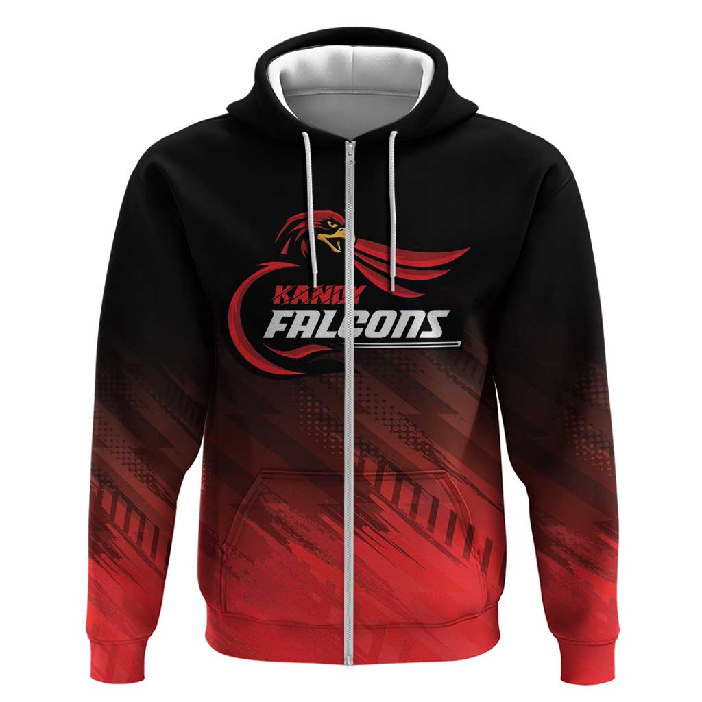 Custom Kandy Cricket Falcons Zip Hoodie Ready to Roar and Soar - Wonder Print Shop