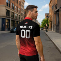 Custom Kandy Cricket Falcons Zipper Polo Shirt Ready to Roar and Soar - Wonder Print Shop