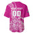 Custom New Zealand Rugby Silver Fern Baseball Jersey Aotearoa Kiwi Maori Pink Version - Wonder Print Shop