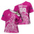 Custom New Zealand Rugby Silver Fern Cross Shoulder Shirt Aotearoa Kiwi Maori Pink Version - Wonder Print Shop