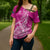Custom New Zealand Rugby Silver Fern Cross Shoulder Shirt Aotearoa Kiwi Maori Pink Version - Wonder Print Shop