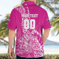 Custom New Zealand Rugby Silver Fern Hawaiian Shirt Aotearoa Kiwi Maori Pink Version - Wonder Print Shop
