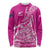 Custom New Zealand Rugby Silver Fern Long Sleeve Shirt Aotearoa Kiwi Maori Pink Version - Wonder Print Shop