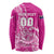 Custom New Zealand Rugby Silver Fern Long Sleeve Shirt Aotearoa Kiwi Maori Pink Version - Wonder Print Shop