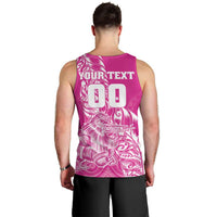 Custom New Zealand Rugby Silver Fern Men Tank Top Aotearoa Kiwi Maori Pink Version - Wonder Print Shop