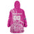 Custom New Zealand Rugby Silver Fern Wearable Blanket Hoodie Aotearoa Kiwi Maori Pink Version - Wonder Print Shop