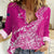 Custom New Zealand Rugby Silver Fern Women Casual Shirt Aotearoa Kiwi Maori Pink Version - Wonder Print Shop
