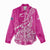 Custom New Zealand Rugby Silver Fern Women Casual Shirt Aotearoa Kiwi Maori Pink Version - Wonder Print Shop