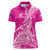Custom New Zealand Rugby Silver Fern Women Polo Shirt Aotearoa Kiwi Maori Pink Version - Wonder Print Shop