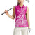 Custom New Zealand Rugby Silver Fern Women Sleeveless Polo Shirt Aotearoa Kiwi Maori Pink Version - Wonder Print Shop