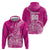 Custom New Zealand Rugby Silver Fern Zip Hoodie Aotearoa Kiwi Maori Pink Version - Wonder Print Shop