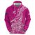Custom New Zealand Rugby Silver Fern Zip Hoodie Aotearoa Kiwi Maori Pink Version - Wonder Print Shop