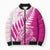 Custom New Zealand Rugby Silver Fern Bomber Puffer Jacket Aotearoa Maori Pink Version - Wonder Print Shop