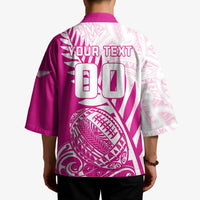 Custom New Zealand Rugby Silver Fern Kimono Aotearoa Maori Pink Version - Wonder Print Shop